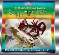 Soft gel Crayfish rig. Cray fish rig packed in ALu foil- 3 models of crayfish rig per pack
