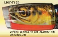Osprey trolling lure head with Tautog shape head image inlay within the trolling lure head