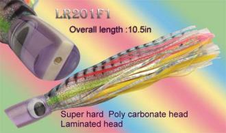 Trolling lure with laminated color layer