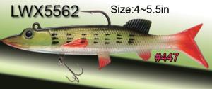 4-6in Soft gel/plastic swim bait - Pike swimbait with jig hook and a treble hook