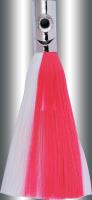 witchy jet head trolling lure with hair skirt pink