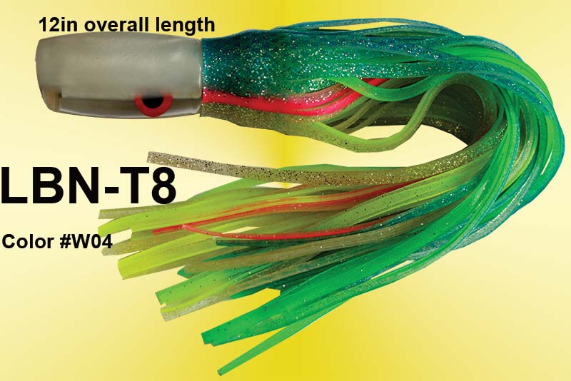 Multi color band clear poly crystalline trolling lure head for DIY- Fit  your own skirts