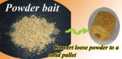 Handy tool-bait pellet maker. compresor to pelletised powder bait