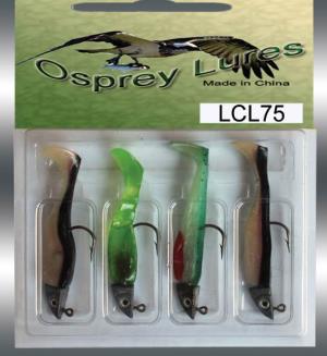 Soft baits- shad body with laminated color band -7.5cm