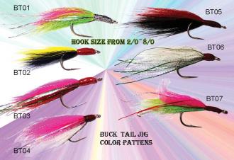  hook rigs with buck tail hair