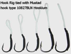 Hook rigs and assist hooks. Stinger Hook rigs with stainless wire