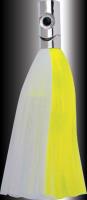 witchy jet head trolling lure with hair skirt-yellow