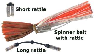 Rattle for spinner bait skirts